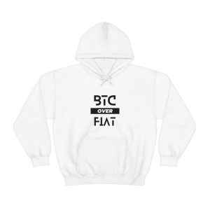 BTC Over Fiat Hooded Sweatshirt - Bitcoin Plain