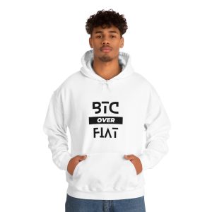 BTC Over Fiat Hooded Sweatshirt - Bitcoin Man
