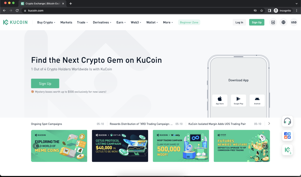 Best Crypto Exchanges Without KYC — Kucoin